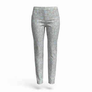 Counterparts‎ Super Stretch Leaf Print Elastic Waist Pants Tan White Small